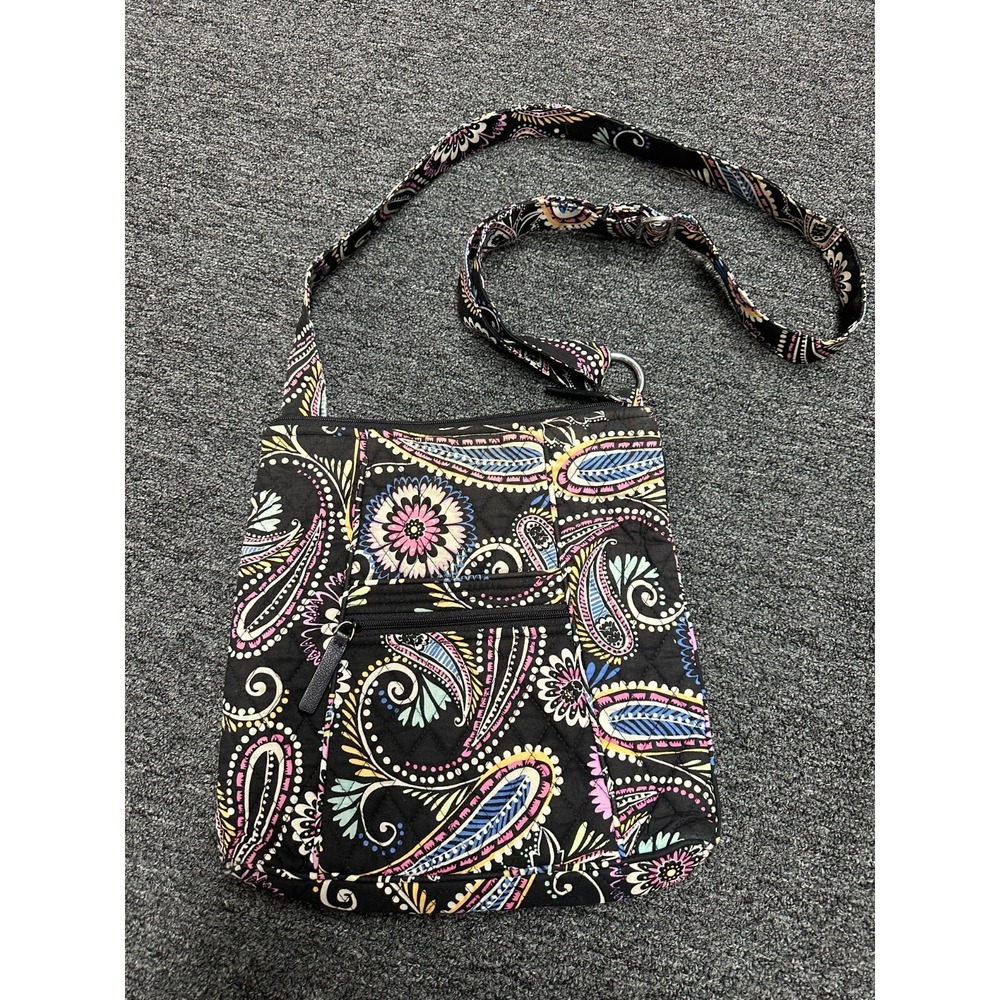 Vera Bradley Hipster Crossbody Bag in Bandana Swirl Pattern Casual Travel Purse